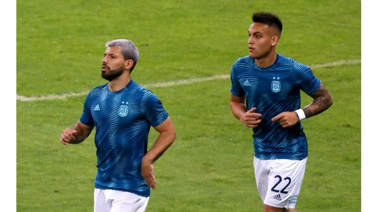 Así fue el reencuentro del Kun Agüero con Lautaro Martínez