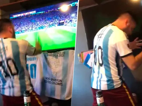 VIDEO VIRAL | Rompió la tele en pleno gol de la Selección Argentina