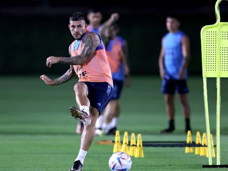 VIDEO | El gesto de Paredes que dio que hablar durante el Himno de Argentina