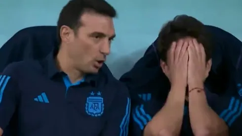 VIDEO | Como un hincha más: la impactante imagen de Aimar tras el festejo del gol de Argentina