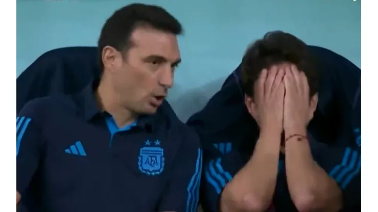 VIDEO | Como un hincha más: la impactante imagen de Aimar tras el festejo del gol de Argentina