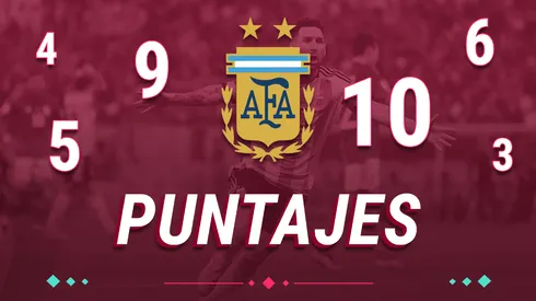 Los puntajes de Argentina: jugador x jugador vs. México
