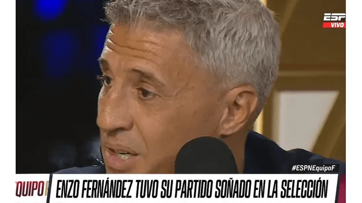 El padre de la criatura: Crespo se emocionó hablando de Enzo Fernández