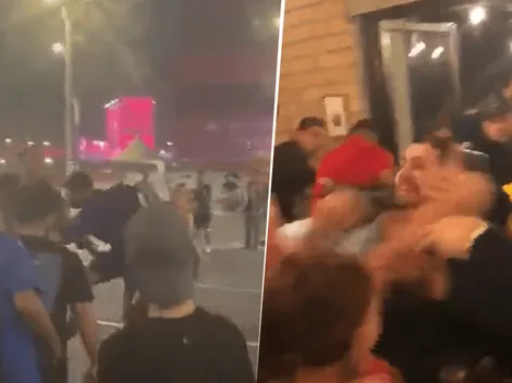 VIDEO | Batalla campal entre argentinos y mexicanos en las calles de Qatar