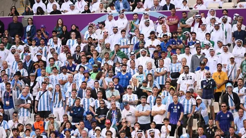 Los hinchas argentinos estuvieron callados durante los 90 minutos vs. Arabia Saudita.