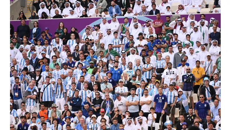 Los hinchas argentinos estuvieron callados durante los 90 minutos vs. Arabia Saudita.