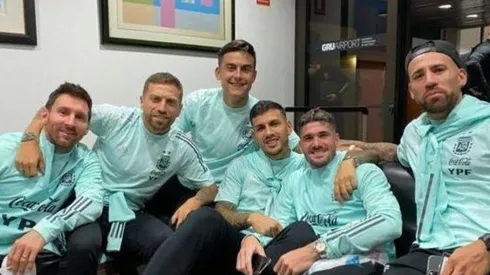 El buen clima grupal característico de la conducción Scaloni.