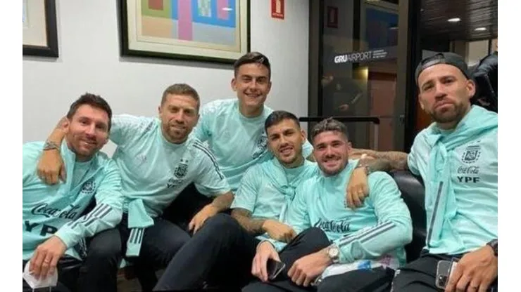 El buen clima grupal característico de la conducción Scaloni.