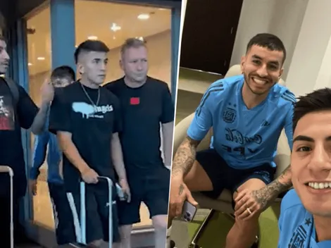 Ya están los 26: Ángel Correa y Thiago Almada llegaron a Doha