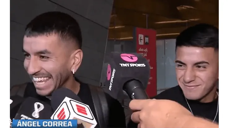 La broma de Ángel Correa a Almada.