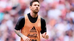 Messi se entrena diferenciado.