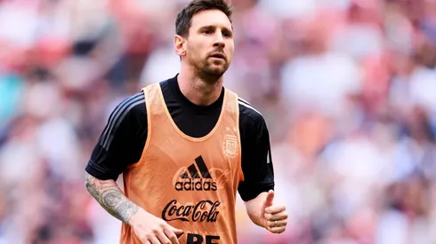 Messi se entrena diferenciado.