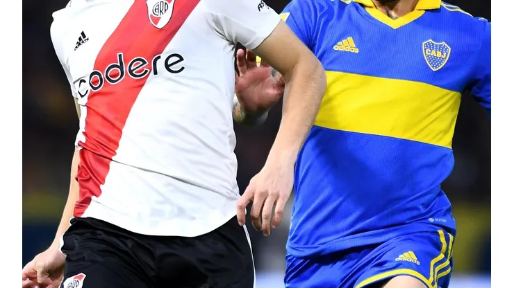 El encuentro entre un jugador de River y uno de Boca.