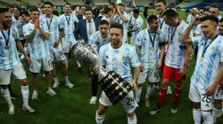 La premonición del Papu Gómez en pleno festejo de la Copa América 2021.