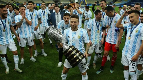La premonición del Papu Gómez en pleno festejo de la Copa América 2021.