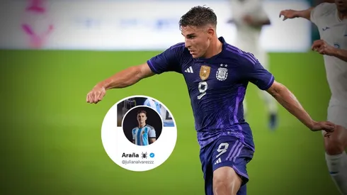 Julián Álvarez cambió su portada en Twitter.