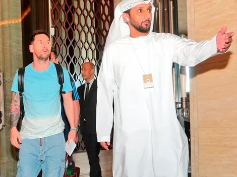 No se vio: el guiño de Messi en su llegada a Abu Dhabi que ilusiona a la Selección
