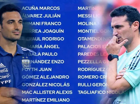 Sólo 9 repitieron y Messi no está entre ellos: la primera y la última lista de Scaloni en la Selección