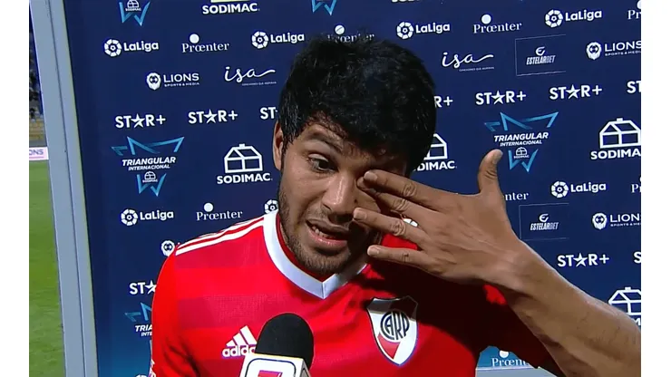 Rojas, contento por su vuelta.