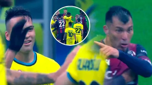 Lautaro Martínez y Medel casi se van a las manos.