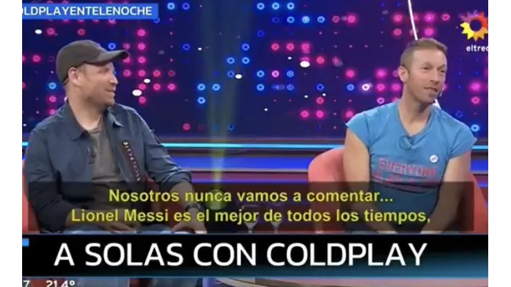 Al cantante de Coldplay le preguntaron por Messi y su respuesta sorprendió al Bebe Contempomi