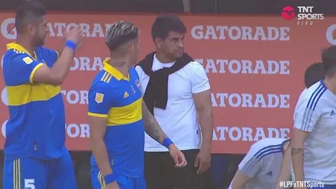 La cargada de Zambrano a los hinchas de Racing en pleno partido