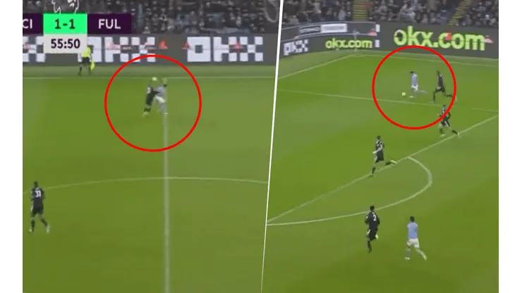 Enorme jugada de Julián Álvarez.