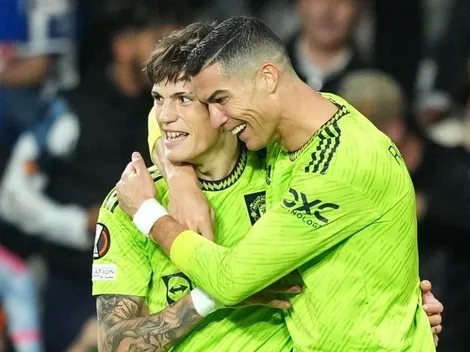 El intercambio entre Garnacho y Cristiano Ronaldo en Instagram: "Gracias idolo"