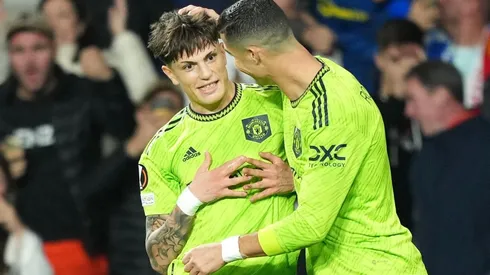 El increíble diálogo entre Garnacho y CR7.