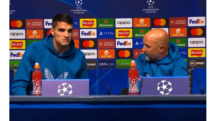 Sampaoli y el reclamo a Lamela.