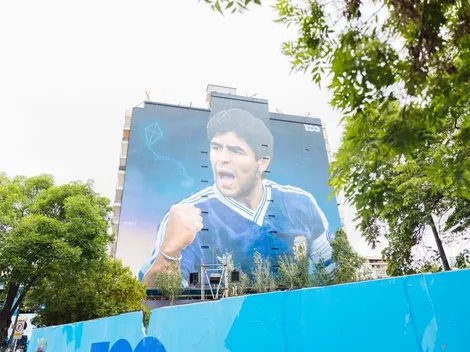 Homenaje a Diego: YPF inauguró el mural más grande de Maradona en una fiesta popular