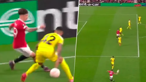 VIDEO | El Neymar argentino: caño y lluvia de lujos de Garnacho en el Manchester United