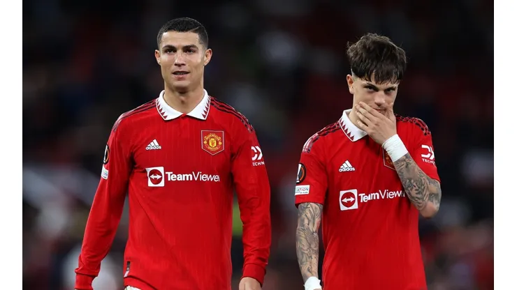 El cruce de Garnacho con CR7 en Instagram tras su debut como titular en Champions.