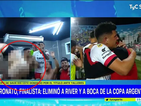 El insólito desnudo en el vestuario de Patronato tras eliminar a Boca