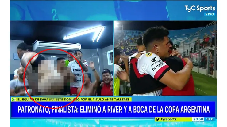 El insólito desnudo en el vestuario de Patronato tras eliminar a Boca