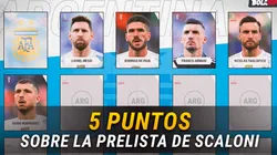 Los detalles que le faltan a Scaloni para definir la lista de Qatar 2022