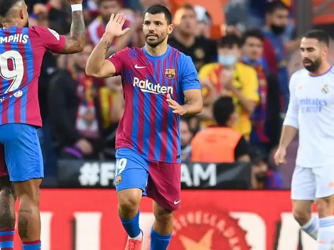 "Toma macho": los picantes tuits del Kun Agüero durante la derrota del Barcelona ante Real Madrid