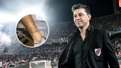 El jugador de River que se tatuó la firma de Gallardo.