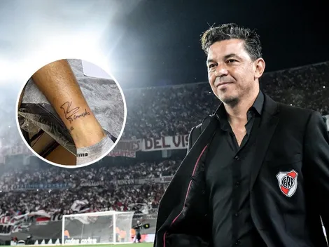 El jugador de River que se tatuó la firma de Gallardo minutos después del anuncio de su salida