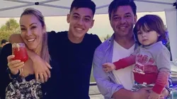 Gallardo junto a su familia.