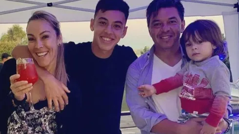 Gallardo junto a su familia.