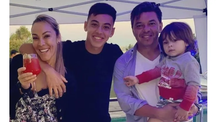 Gallardo junto a su familia.