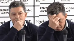 Gallardo y su emoción en pleno anuncio.