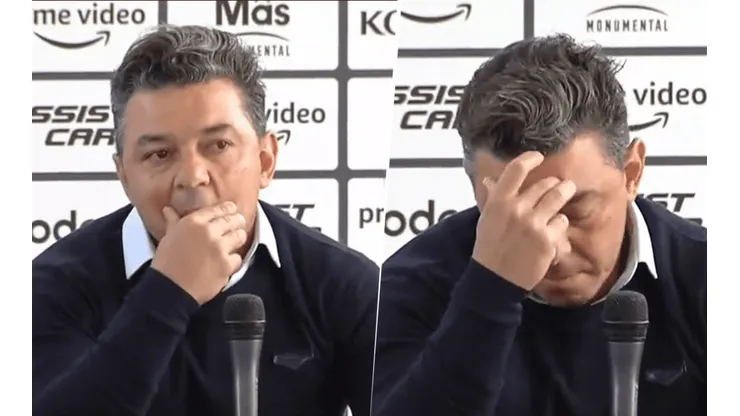 Gallardo y su emoción en pleno anuncio.