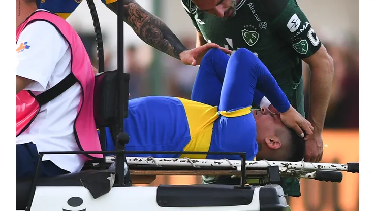 Marcos Rojo se retiró lesionado en la visita de Boca a Sarmiento