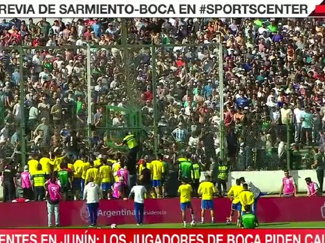 VIDEO | Repudiable: piñas entre hinchas en las tribunas en la previa del Sarmiento-Boca