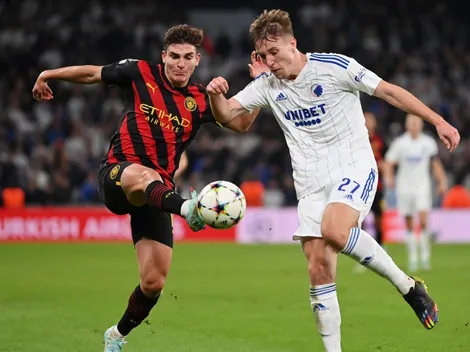 El City empató con el Copenhague y algunos hinchas se la agarraron con Julián Álvarez