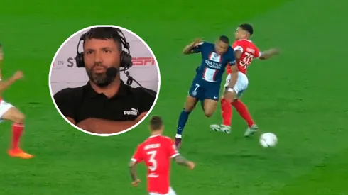 VIDEO | La reacción de Agüero a la patada de Otamendi a Mbappé: "Uhhh"