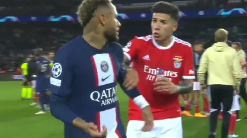 El cruce verbal entre Enzo Fernández y Neymar tras la patada