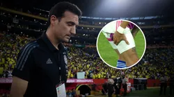 Scaloni se agarra la cabeza: Di María pidió el cambio en el primer tiempo.